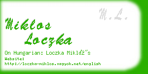 miklos loczka business card